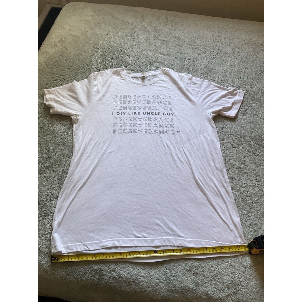 Perseverance T Shirt White XL Gym Gear Strong Fitting No Flaws
